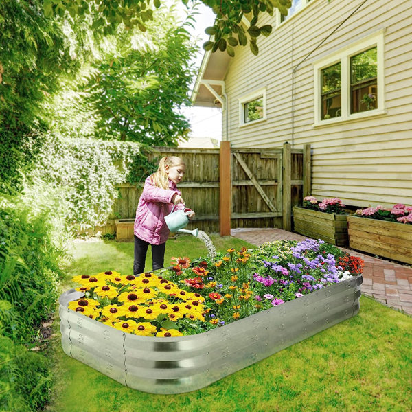 Belleze Metal Garden Bed Wayfair